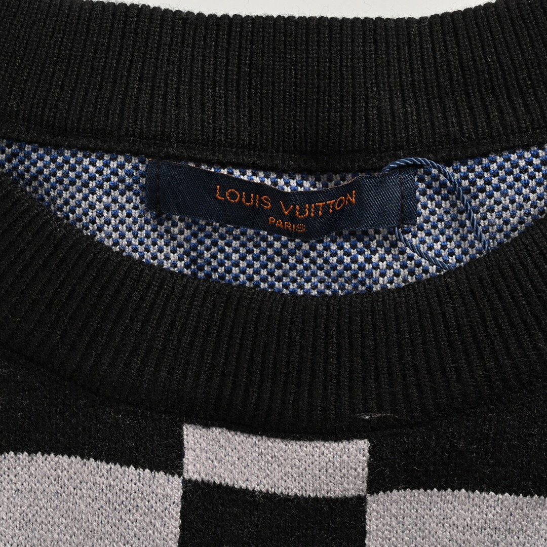 Louis Vuitton 24Fw mosaic jacquard sweater