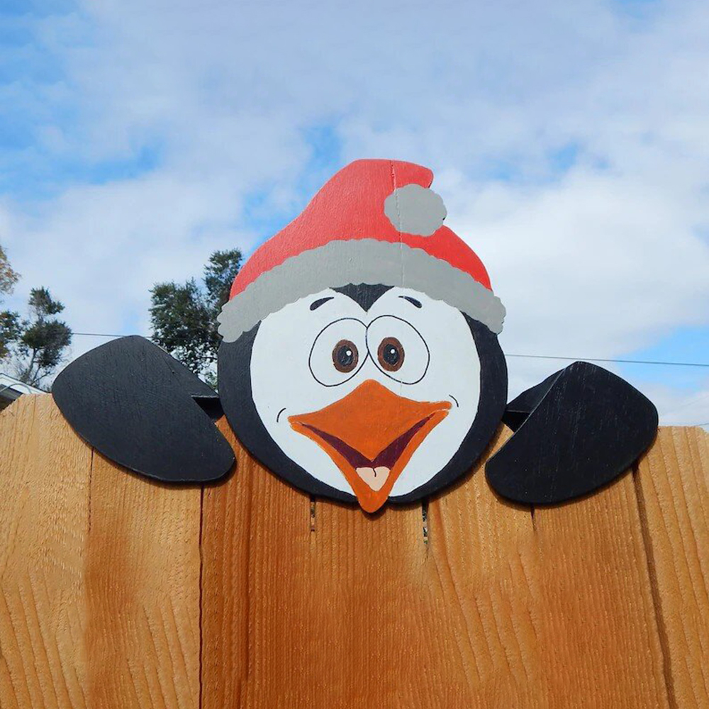 (🔥Early Christmas Sale- SAVE 50% OFF)Christmas Yard Art Fence Peeker-BUY 3 GET 10% OFF & FREE SHIPPING