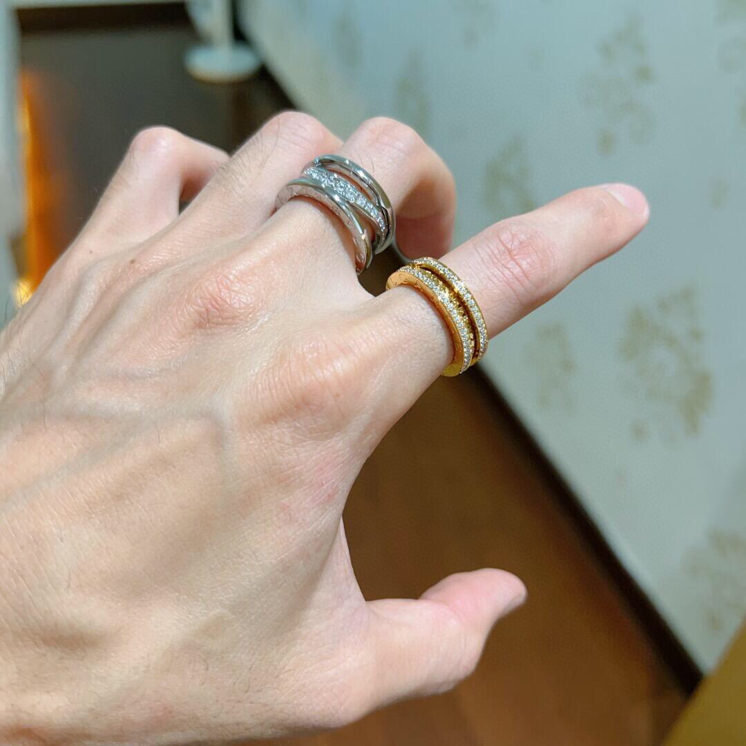 Bulgari wide openwork diamond ring