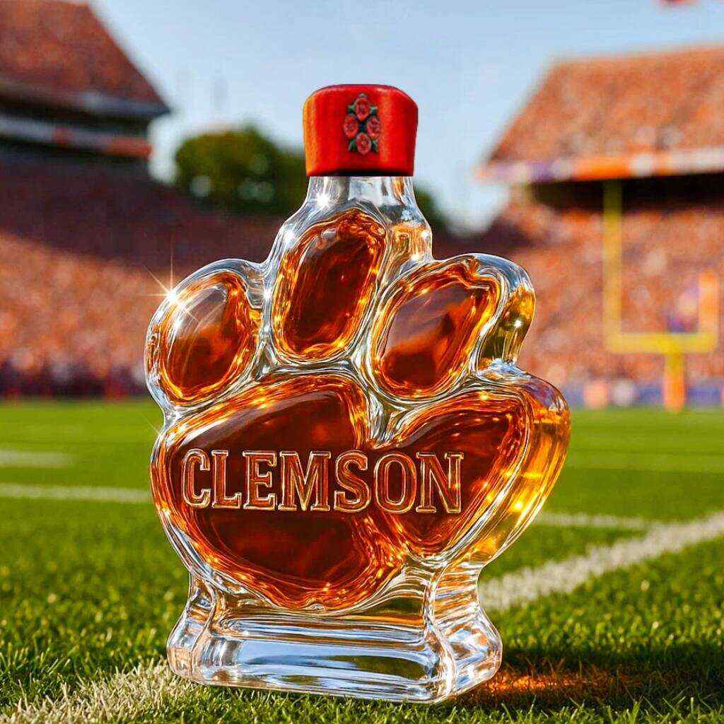 Clemson Tigers Whiskey Bottle