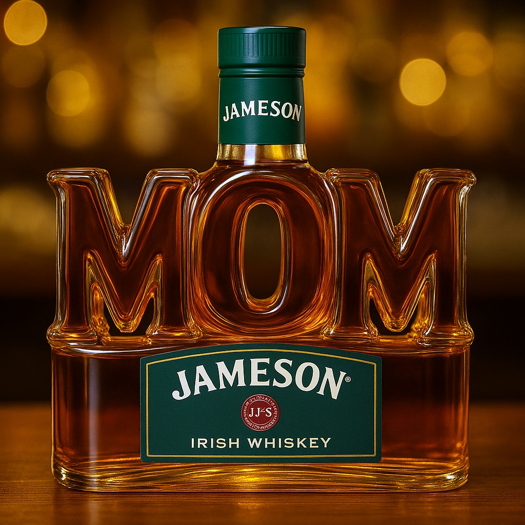 MOM Whiskey Bottle