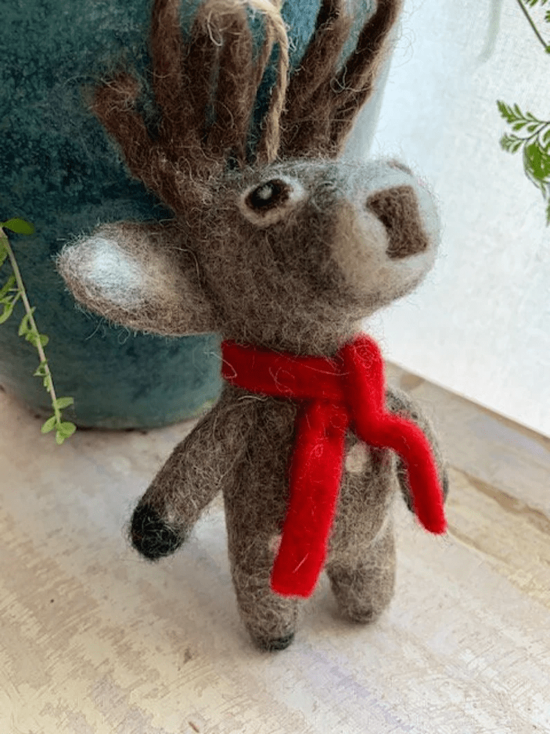 Felt Elk Felt Wool Christmas DECORATION