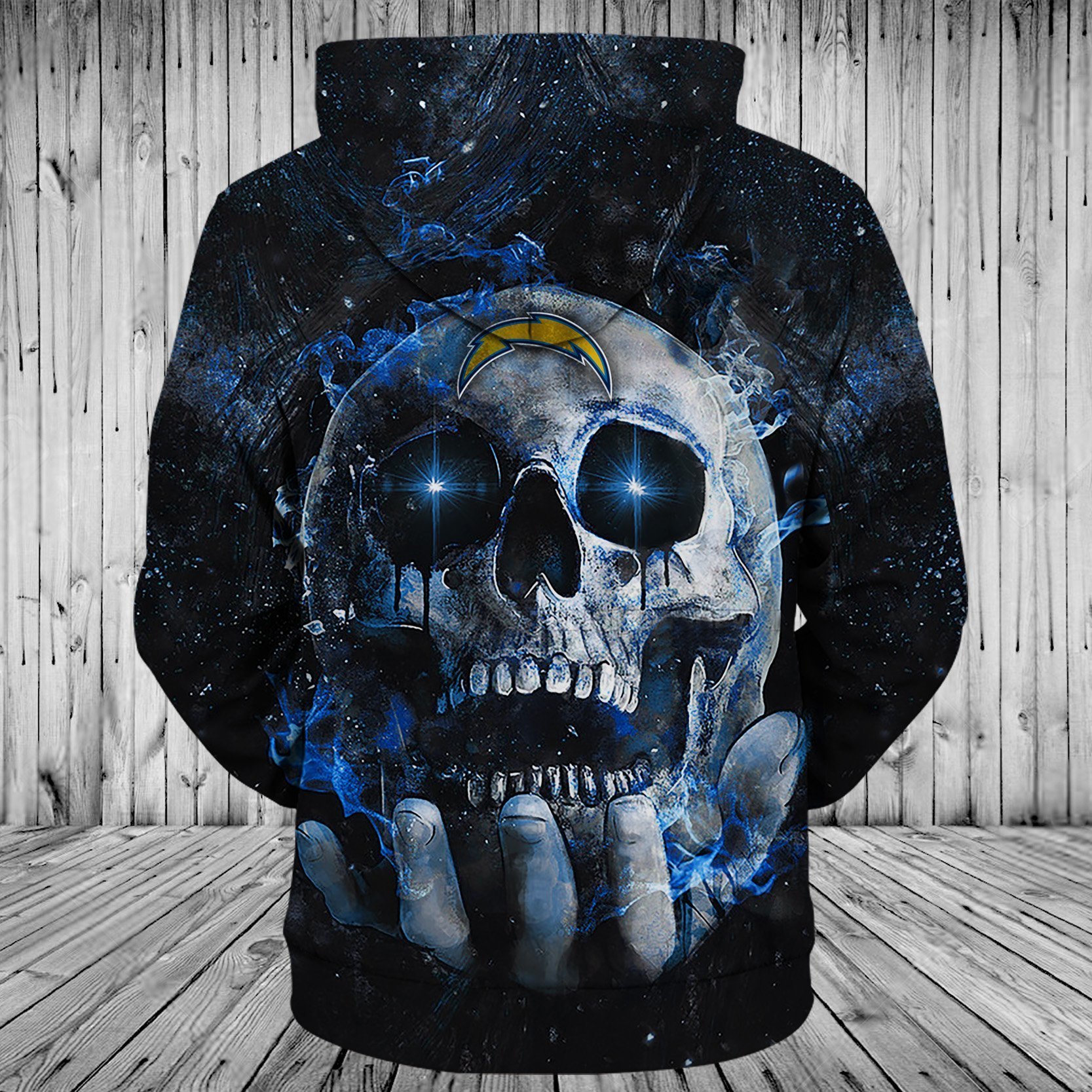 CHARGERS HOODIE 3D SKULL 75