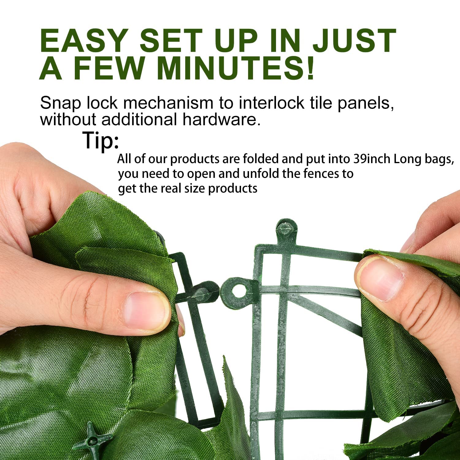 Stretchable Privacy Artificial Garden Plant Fence