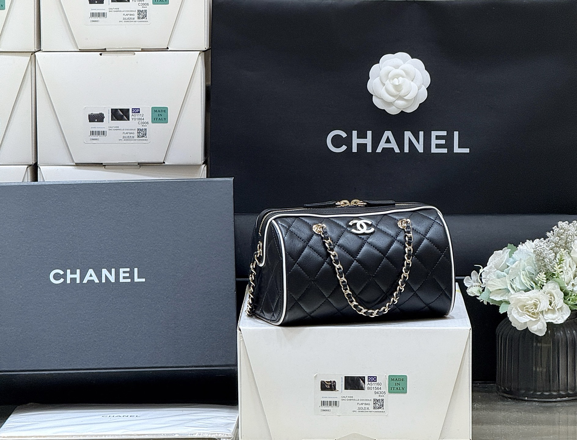 Chanel 25P Spring/Summer Preview Collection Panda Bowling Bag AP45150