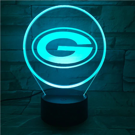 GREEN BAY PACKERS 3D LED LIGHT LAMP