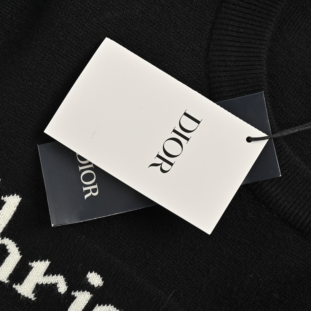 Dior 24Fw jacquard lettering crew neck sweater