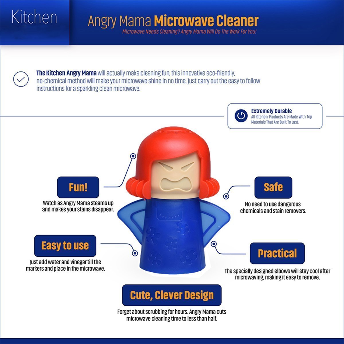 【Buy More Free More】ANGRY MOM MICROWAVE CLEANER