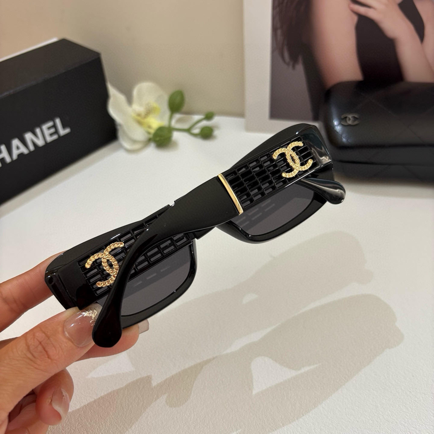 Chanel round frame sunglasses