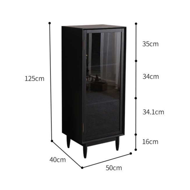 PAIGE SWEDEN Glass Display Solid Wood Living Room Cabinet Modern Minimalist