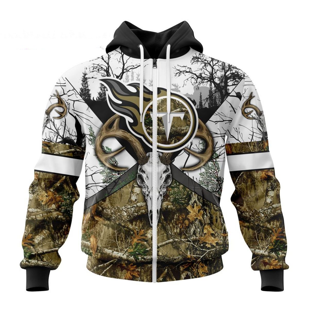 TENNESSEE TITANS DEER SKULL AND FOREST 3D HOODIE