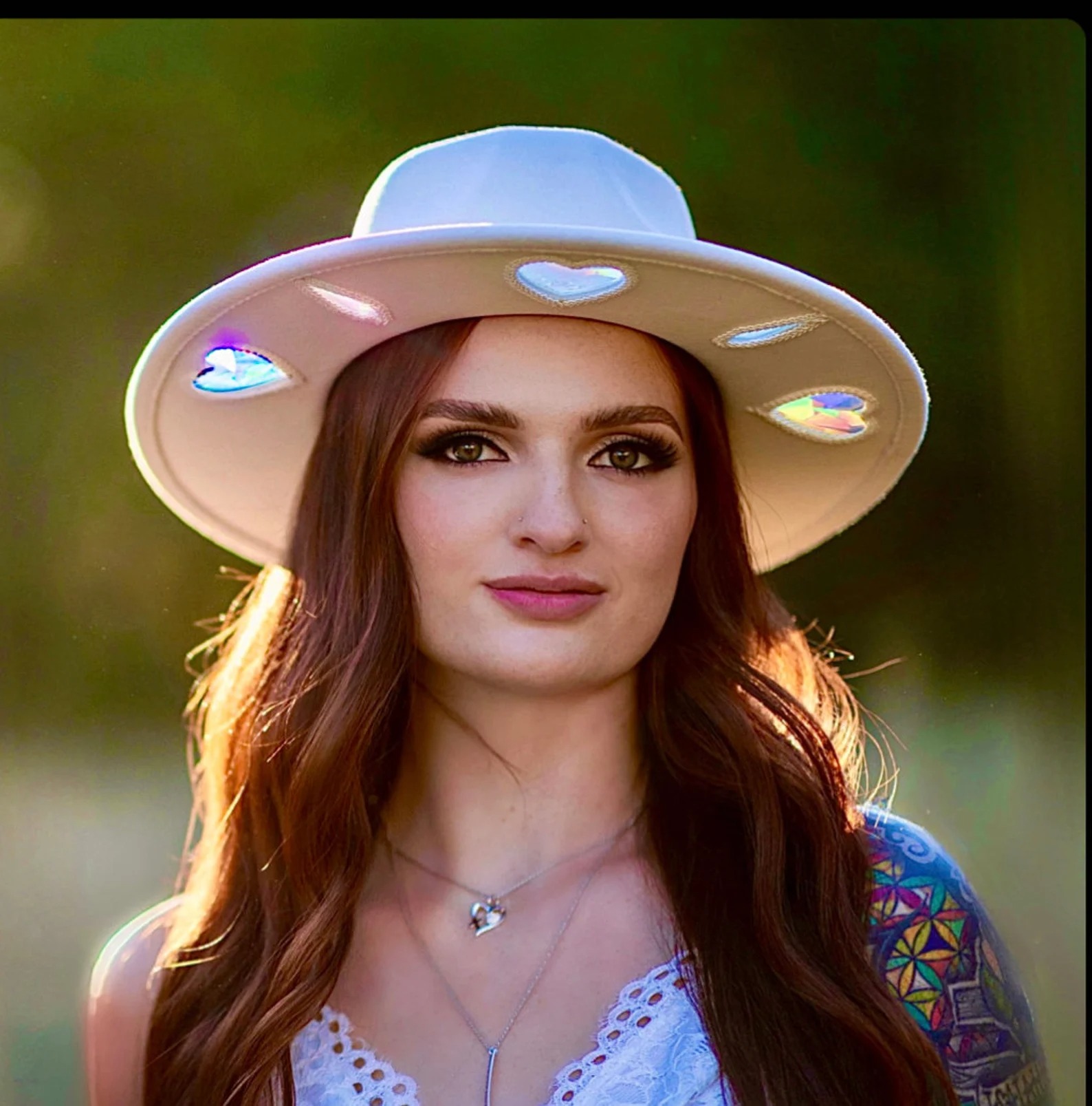 💥ON SALE💥Celestial Suncatcher Cosmic Cowgirl Straw Prism Hat