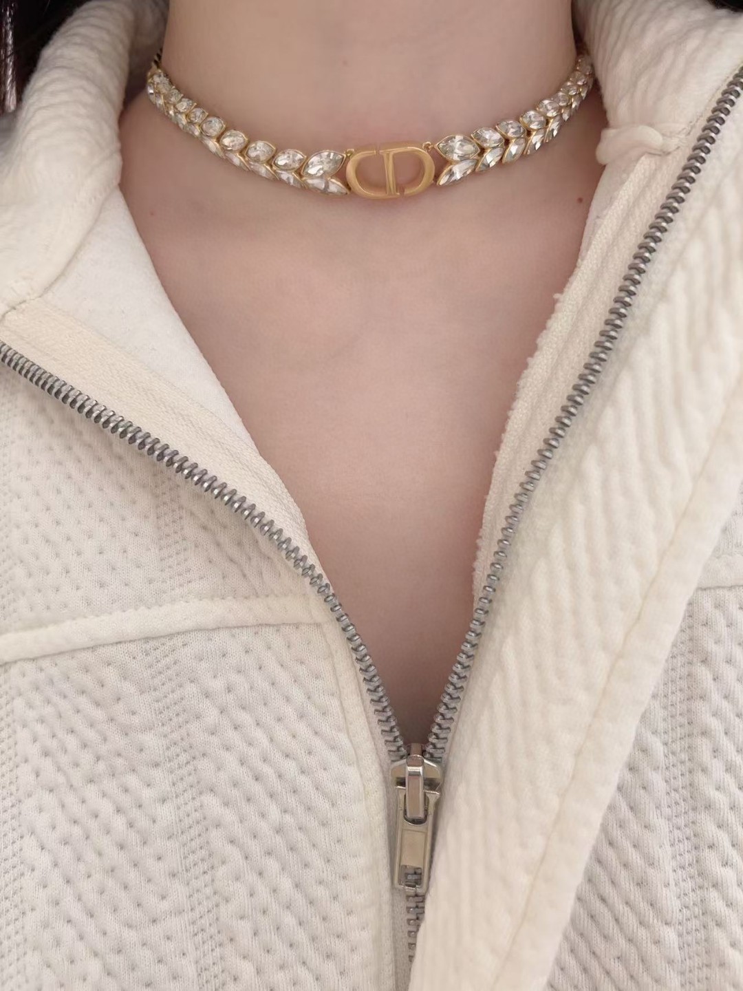 Dior wheat ear diamond necklace