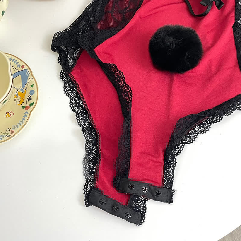Cosplay Bunny Lace Jumpsuit Lingerie Set