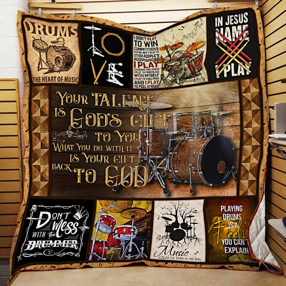 Your Talent Is God’s Gift, Drum Quilt Blanket