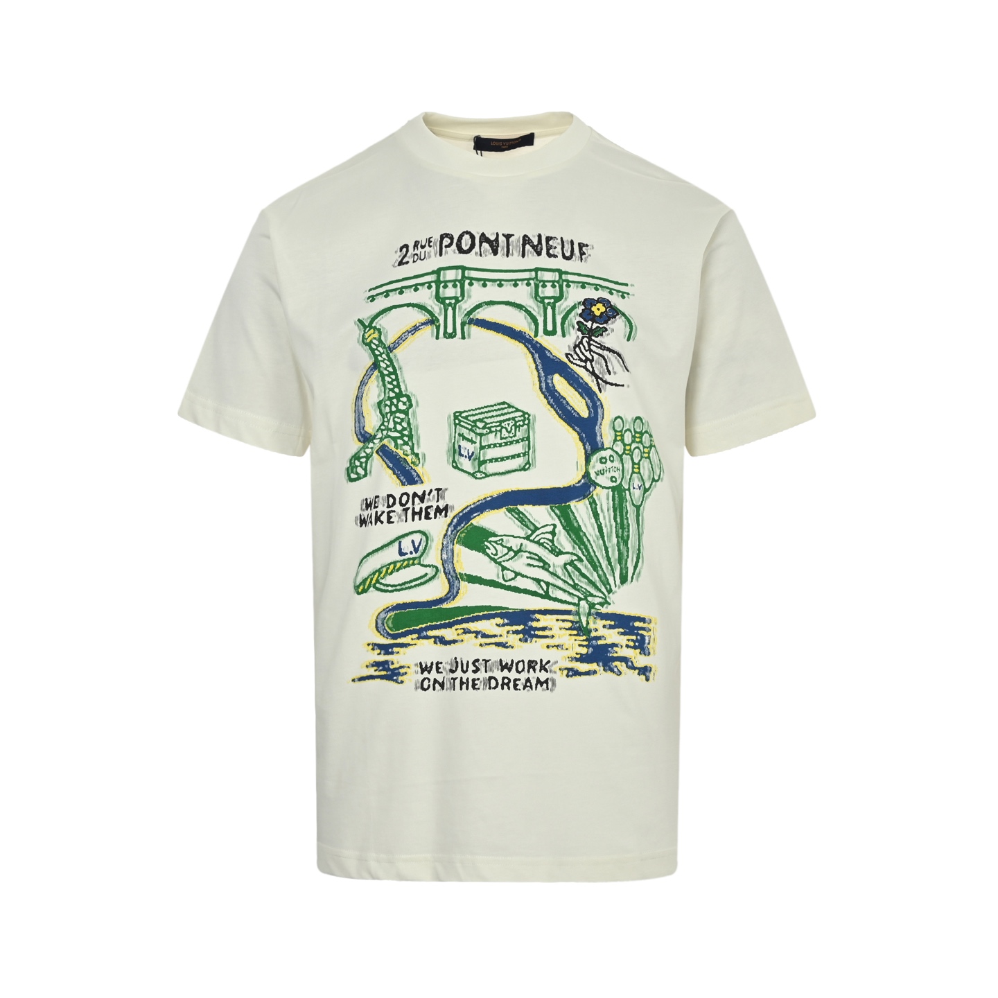 Louis Vuitton 25ss multi-element printed short-sleeve