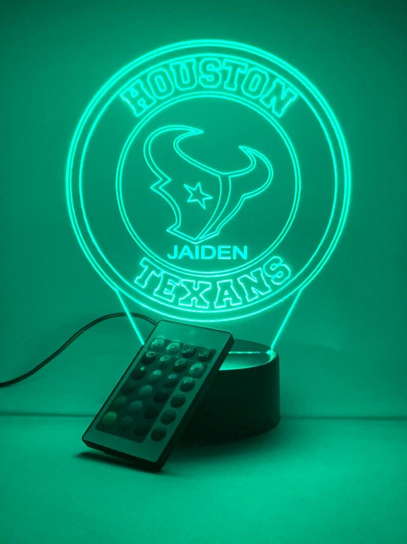 HOUSTON TEXANS 3D LAMP PERSONALIZED
