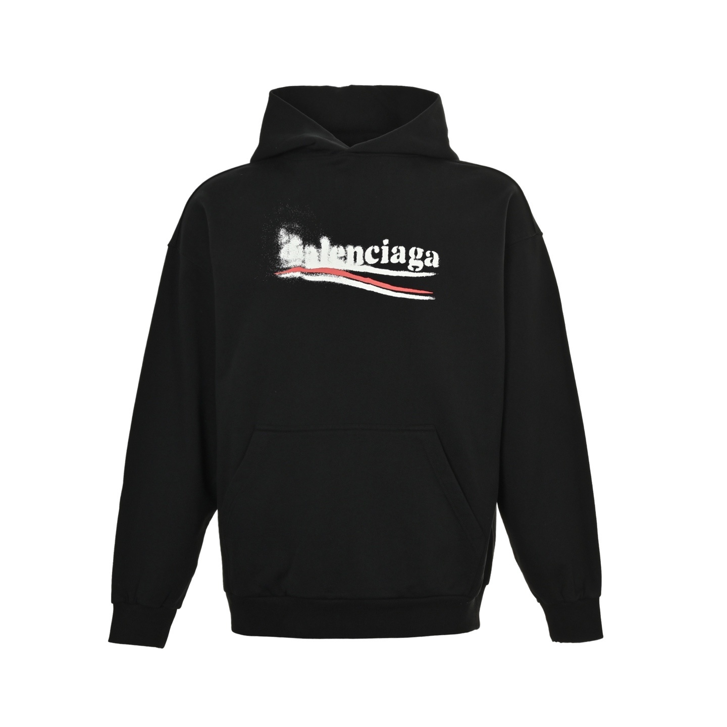 Balenciaga 25Fw fuzzy cola print hooded sweatshirt