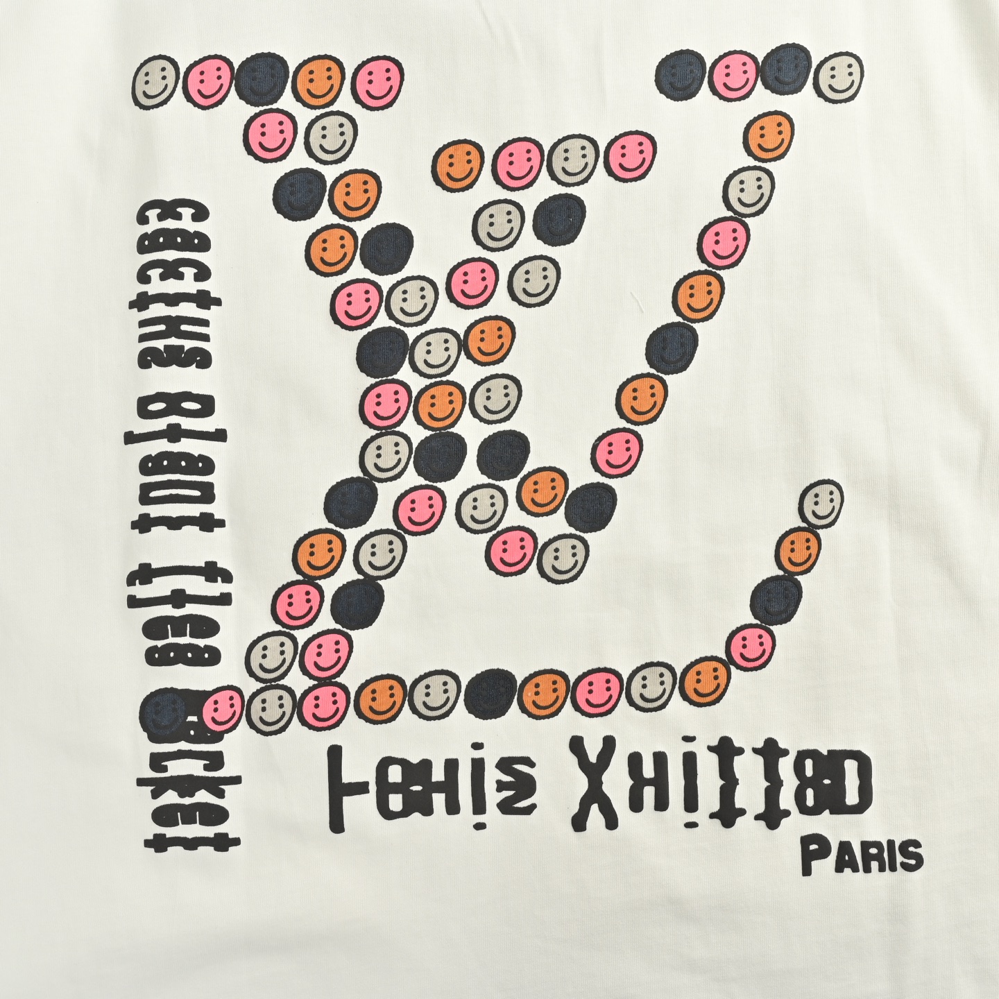 Louis Vuitton 25ss smiley face print short-sleeved shirt