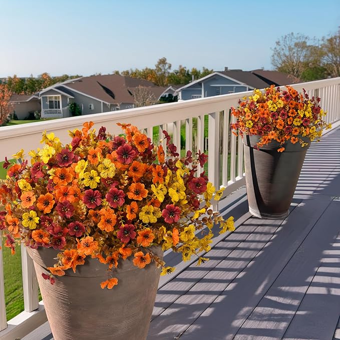 ⚡Flash Sale⚡Fall Mums Artificial Flowers for Outdoors