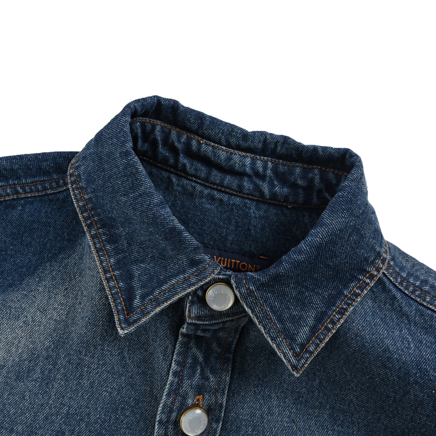 Louis Vuitton 24Fw sun-faded washed denim jacket