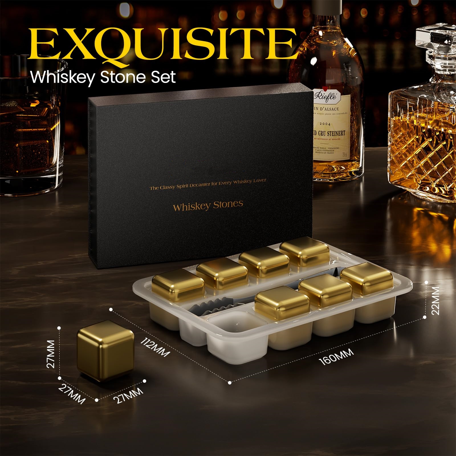 👍Summer Hot Sale 60% OFF💥Reusable Ice Cube for Drinking-Stainless Steel Chilling Rocks