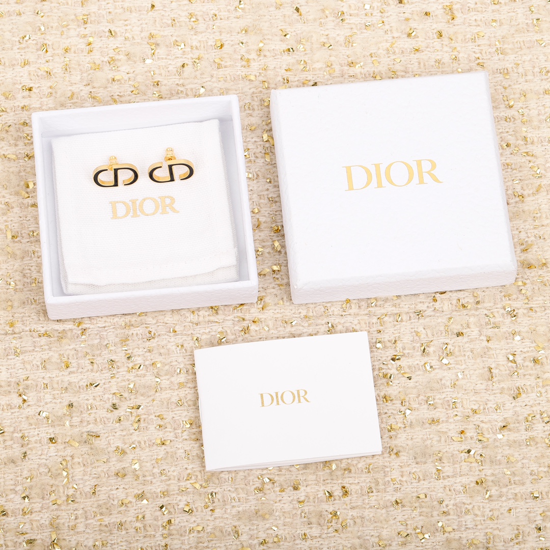 Dior CD Classic Stud Earrings