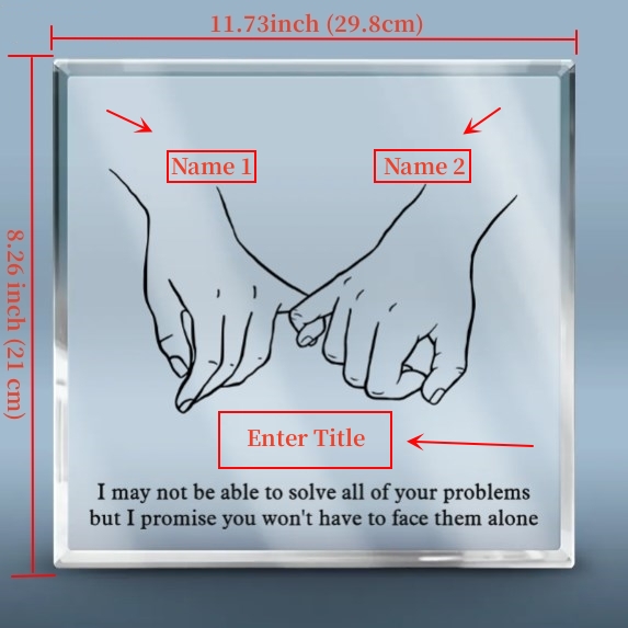 I'll Be There Pinky Promise-Personalized Custom Plaque