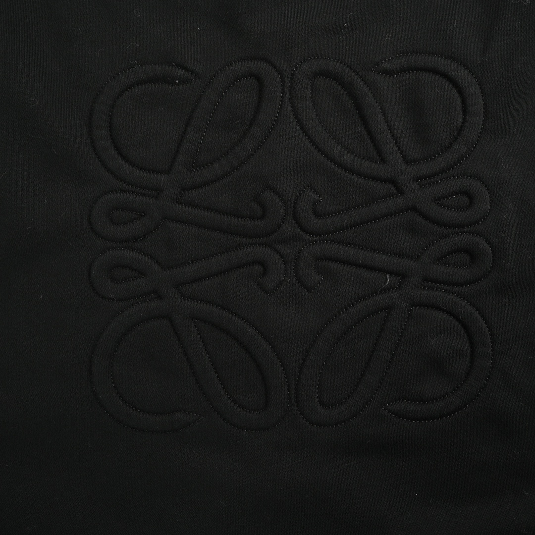 Loewe 24Fw hooded jacket with embossed logo and zip-up detailing