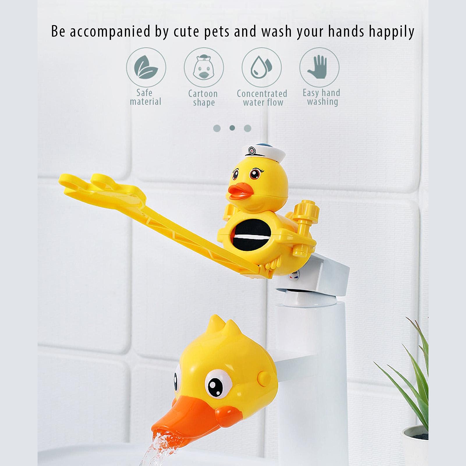 Cute little yellow duck faucet extender