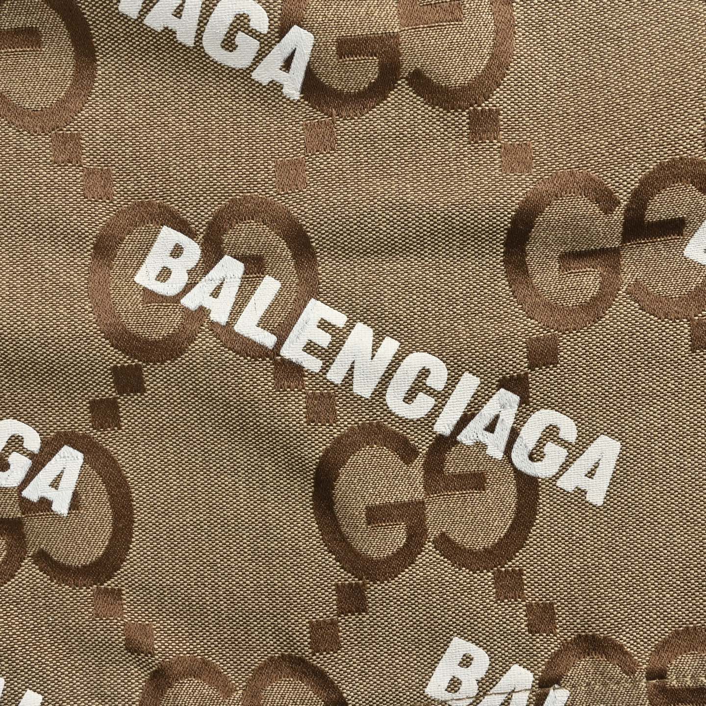 Gucci & Balenciaga co-branded monogram jacquard bullet print shorts