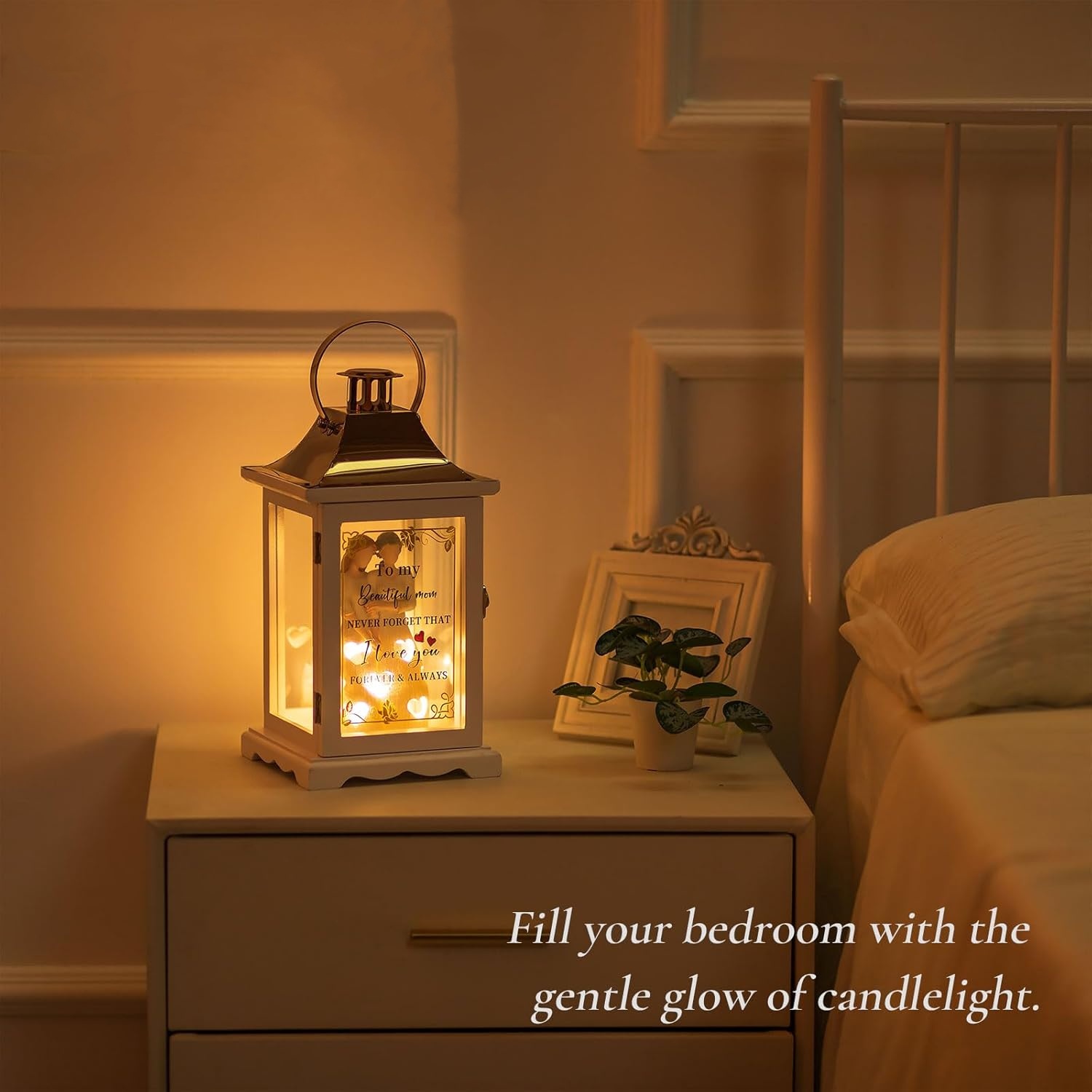 💖Mothers Gifts: Unique Decorative Lantern Sentimental Gift Ideas from Daughter Candle Holders Decor with Tealight