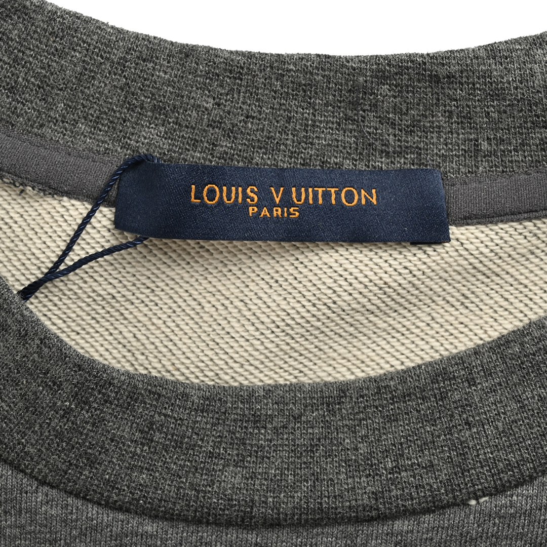 Louis Vuitton 24Fw embroidered gradient monogram crewneck sweatshirt