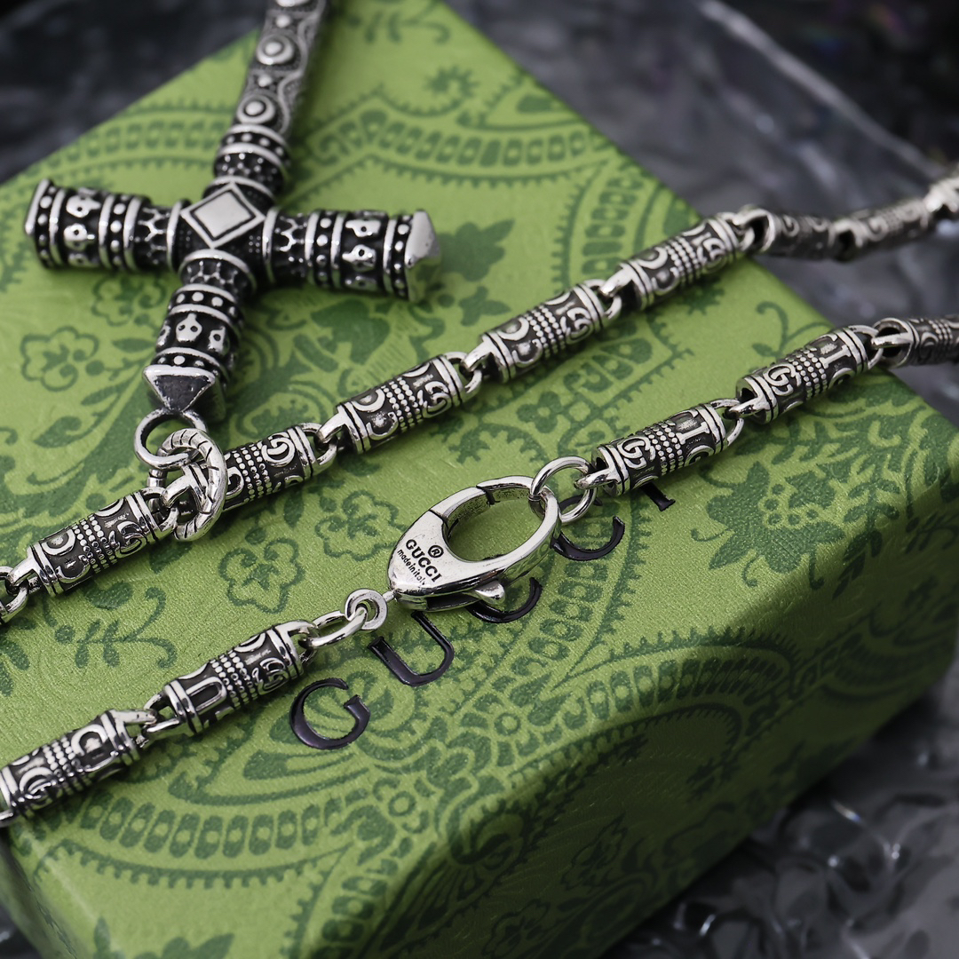 Gucci Anger Forest Series Cross Vintage Necklace