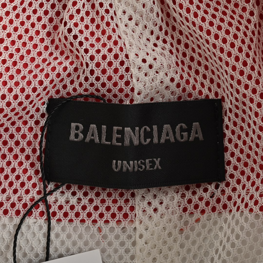 Balenciaga 24Fw white and red stitching sports trousers