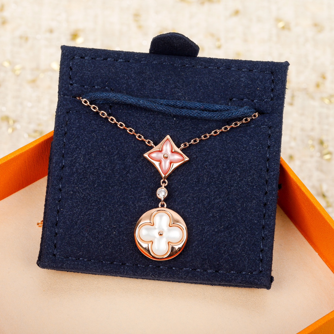 Louis Vuitton COLOR BLOSSOM BB Gold Agate Necklace