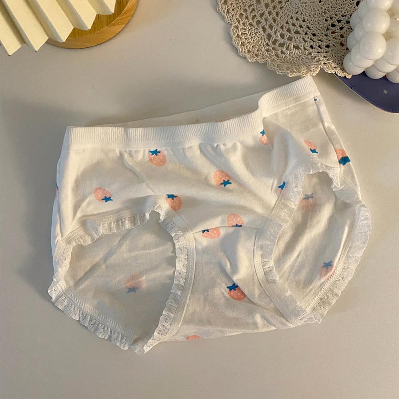 4 Pack Cartoon Rabbit Strawberry Panty Set