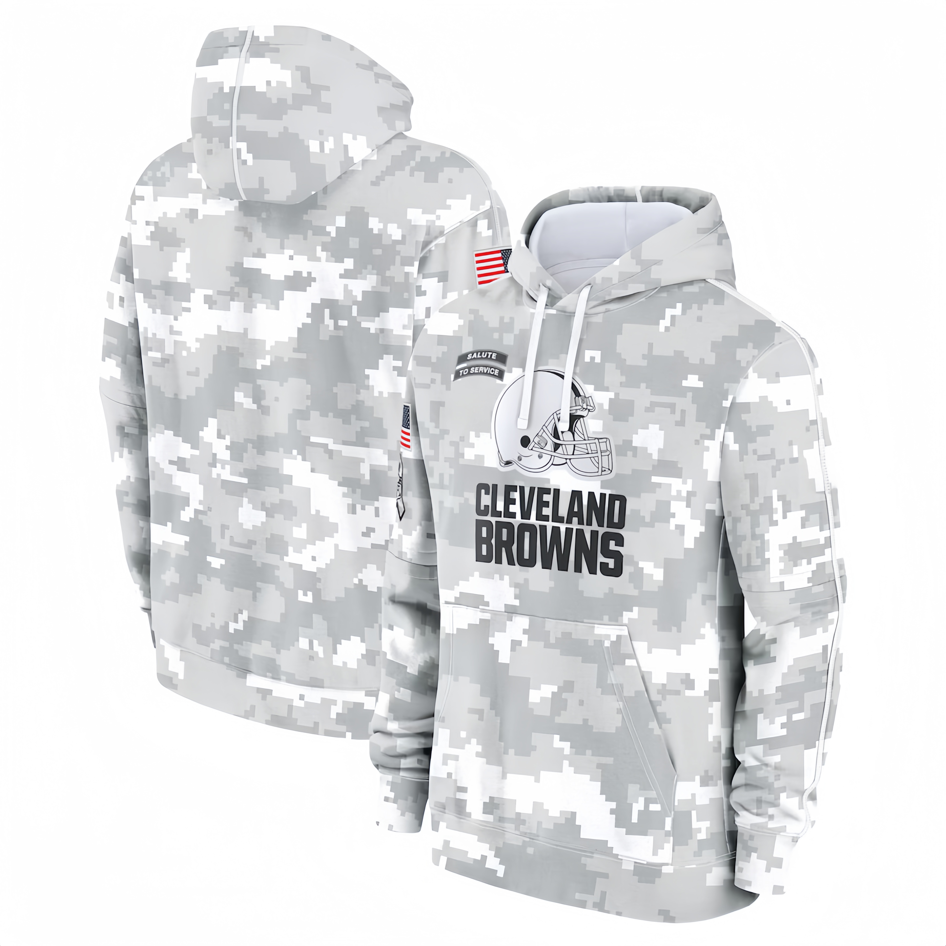 CLEVELAND BROWNS HEAVYWEIGHT HOODIE VETERAN01