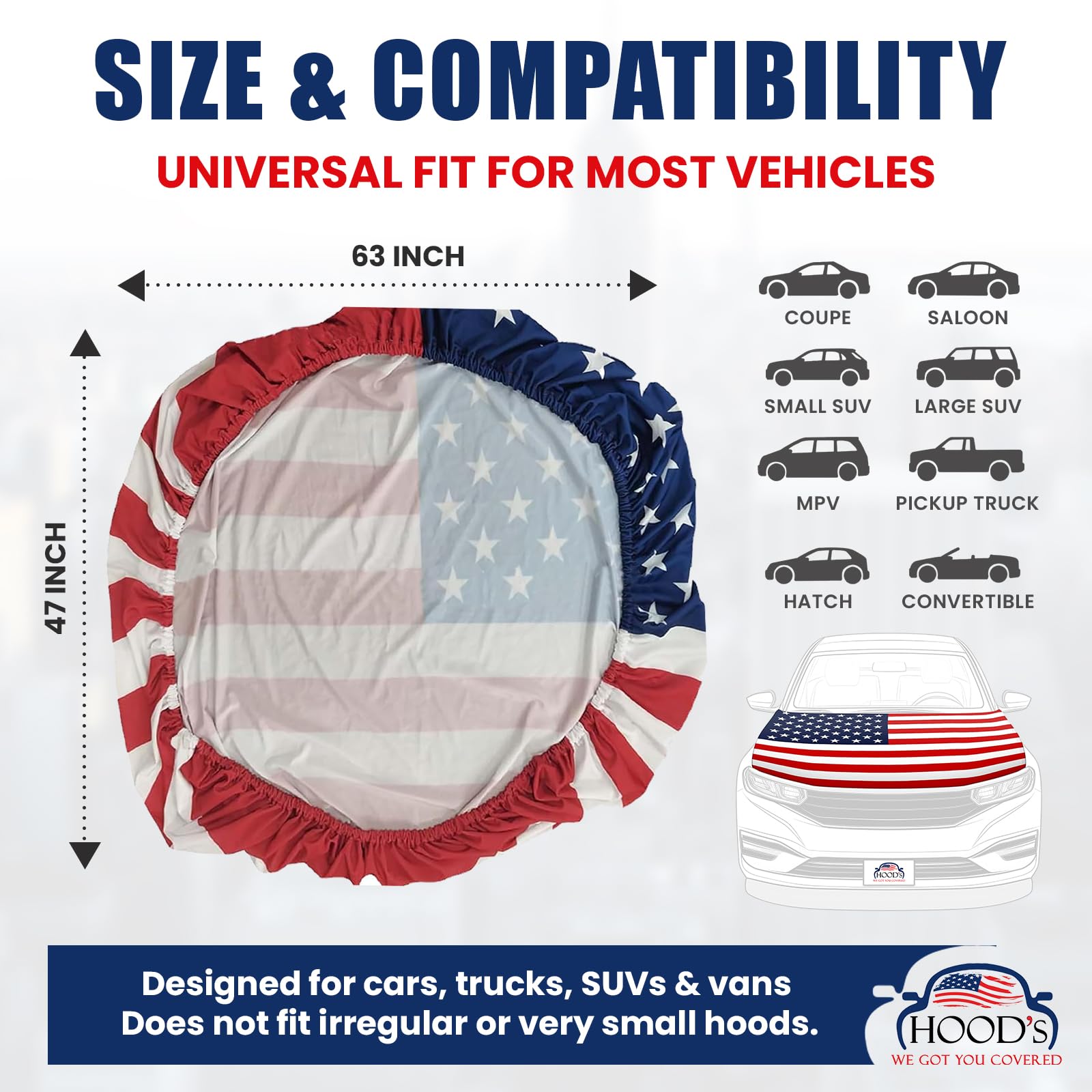 🔥ON SALE - 50% OFF🔥American Flag Car Hood Cover