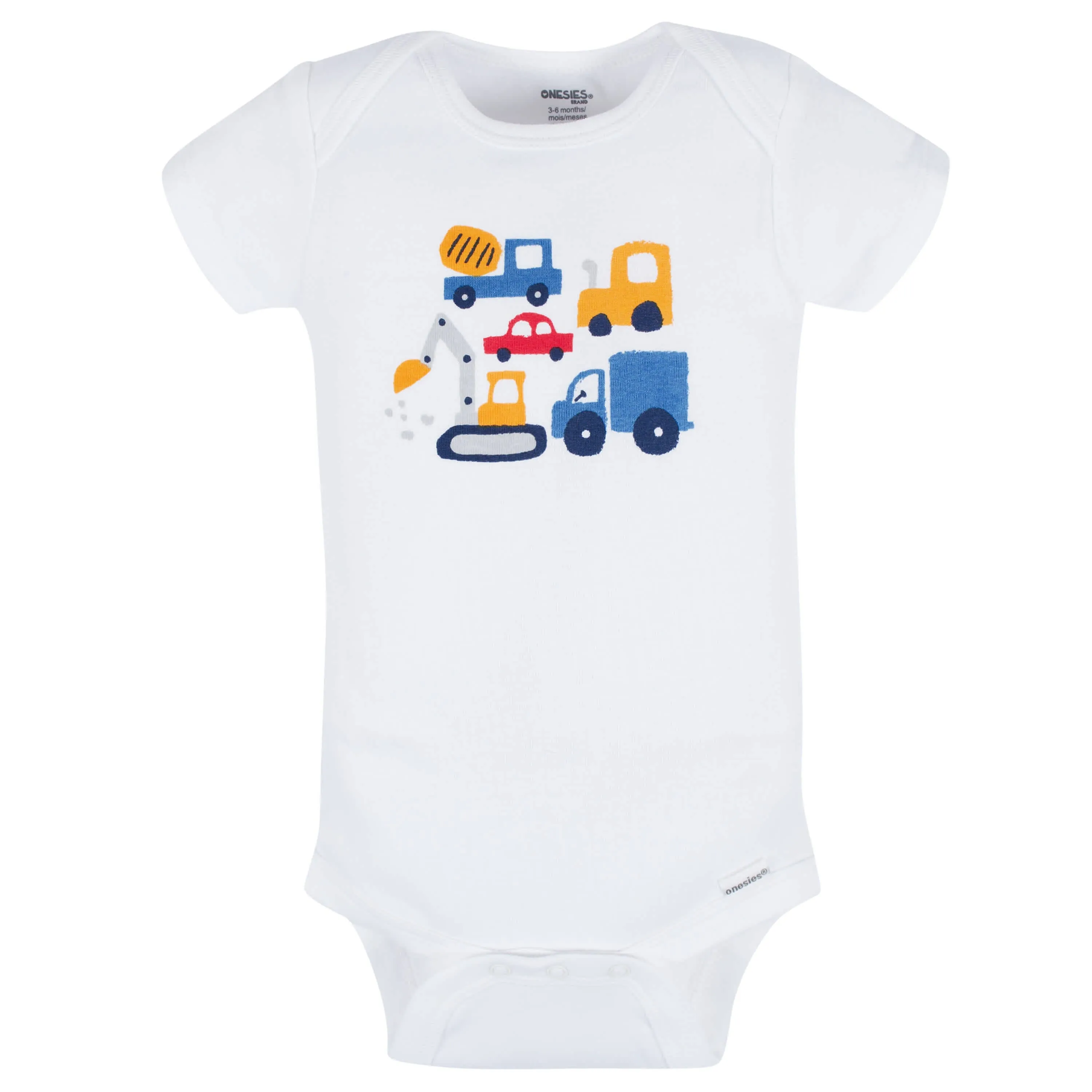 8-Pack Baby Boys Construction Zone Short Sleeve Onesies Bodysuits