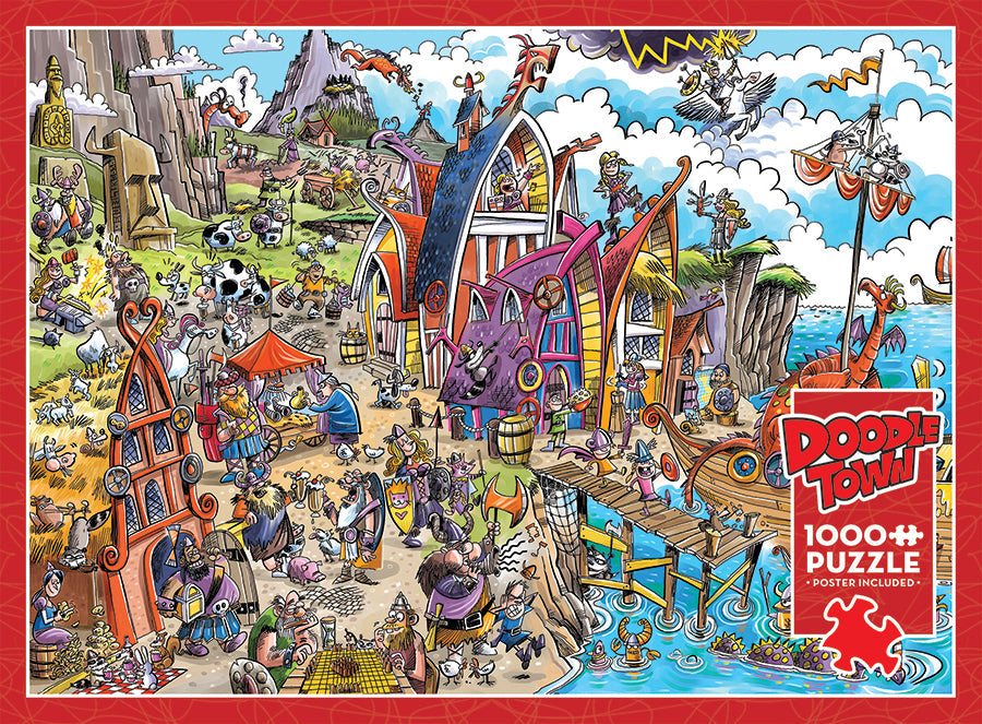 DoodleTown: Viking Village | 1000 Piece