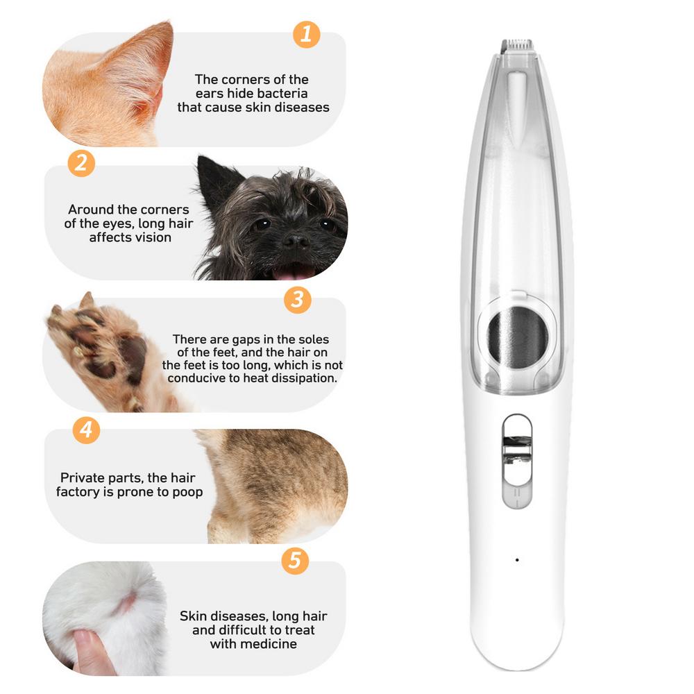 (2024 New Arrival-40% OFF)🎉Vacuum Pet Hair Bass Trimmer with Lights