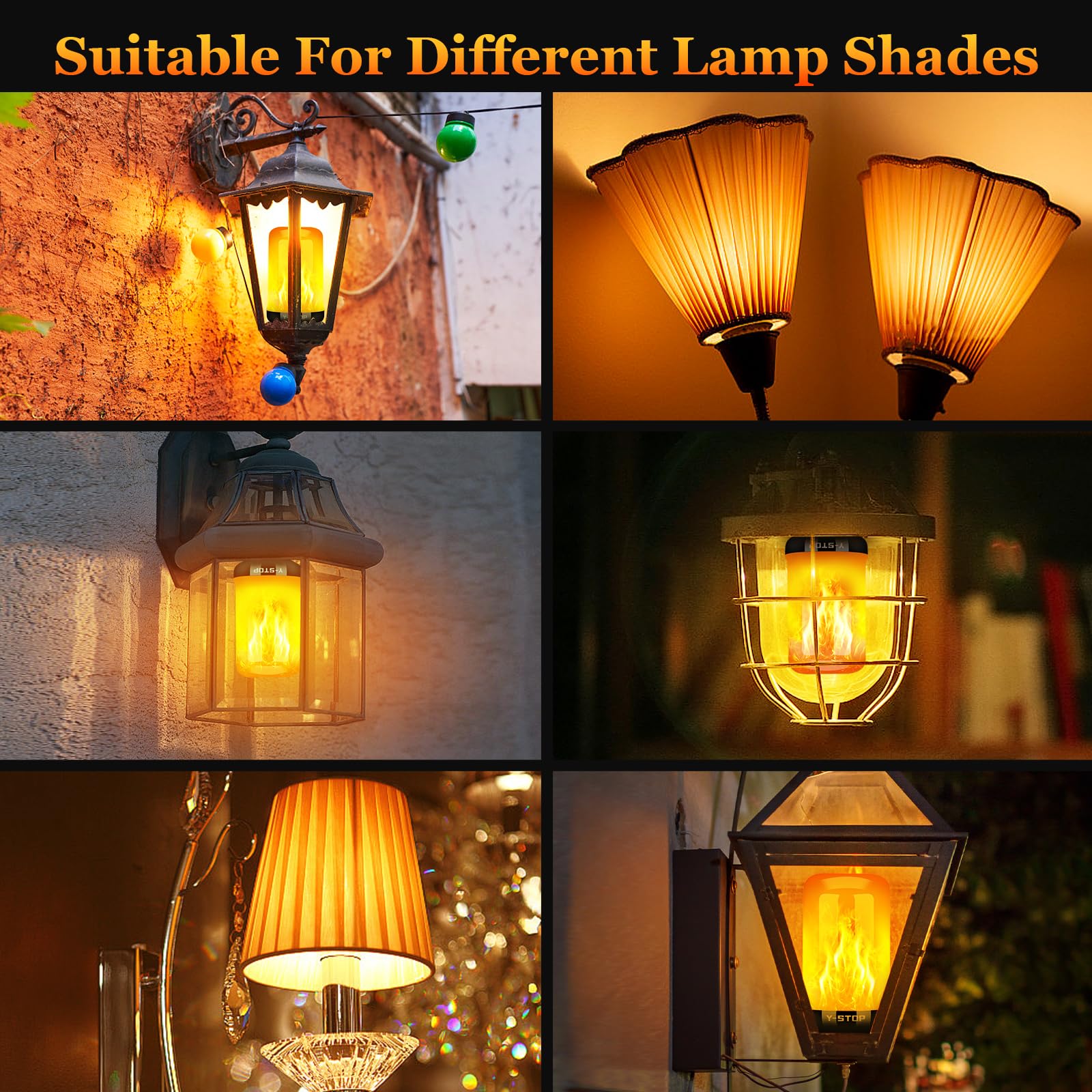 🔥Super Sale - 49% OFF🔥LED Flame Light Bulbs, 4 Modes Flickering Light Bulbs