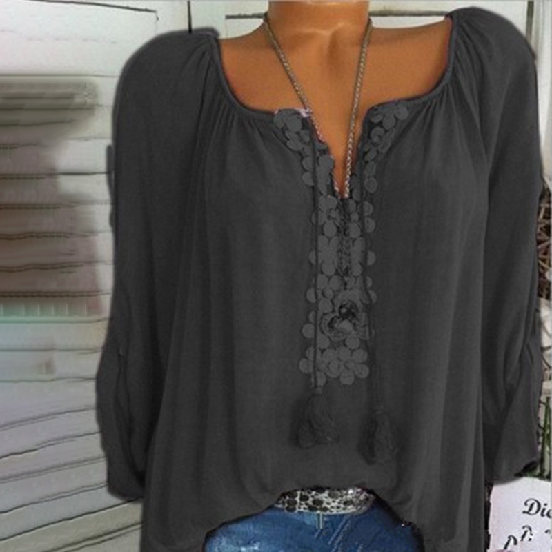 Solid Color Jacquard Weave Comfy T-Shirt
