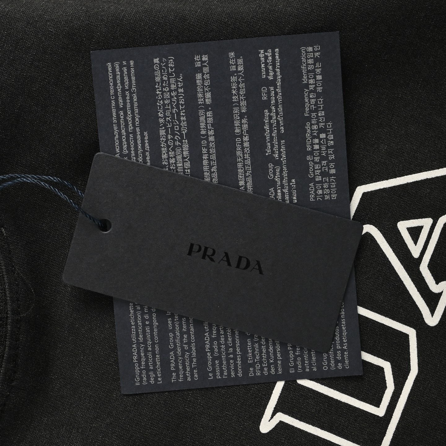 Prada 25ss hollow letter print short sleeve
