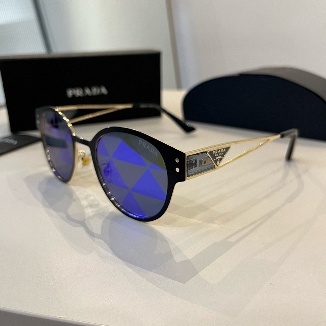 Prada round frame sunglasses