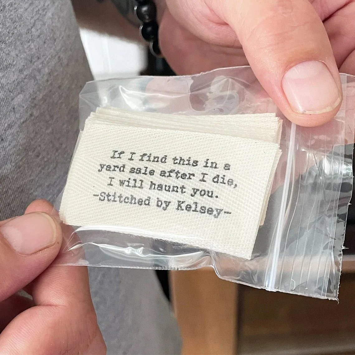 Custom Cute Funny Printed Sew-in Fabric Label