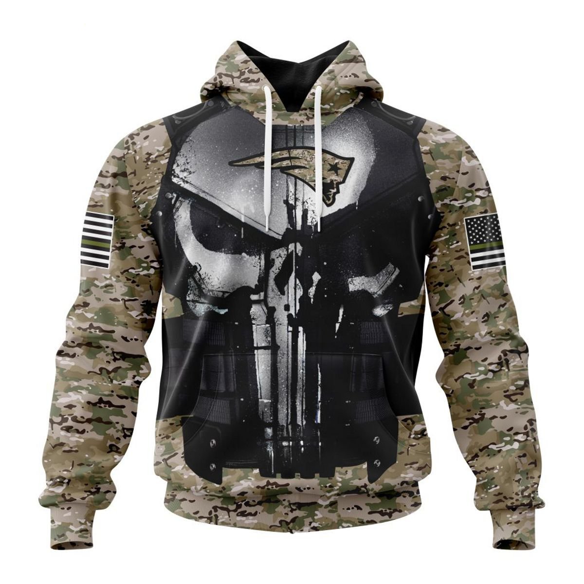 NEW ENGLAND PATRIOTS 3D HOODIE SPECIAL VETERAN KITS