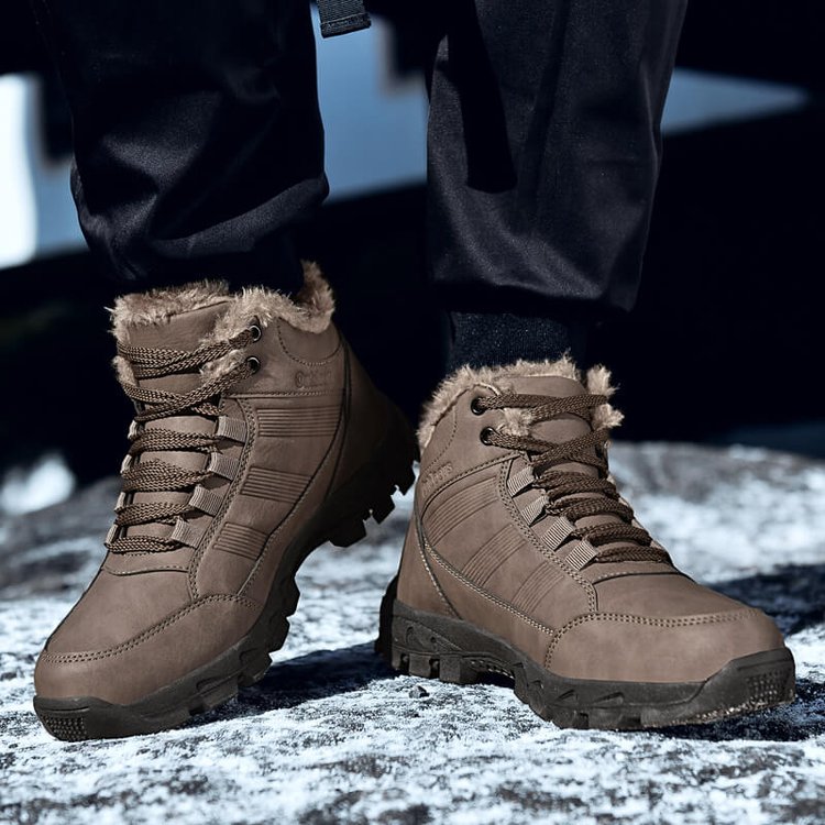 Men's Winter Plus Velvet Outdoor Anti-Ski Boots