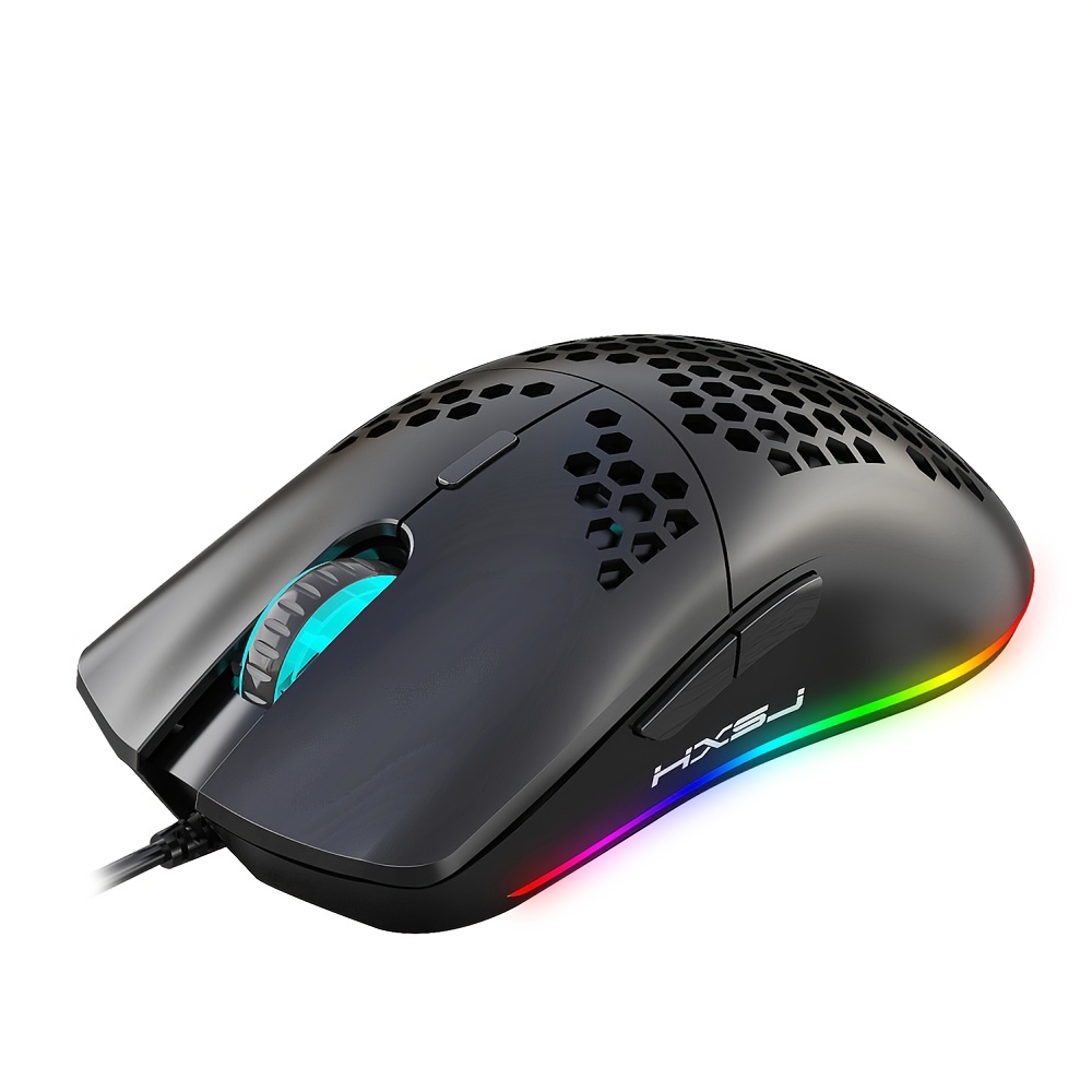 HXSJ Wired Gaming Mouse With RGB Lighting, 6 Programmable Buttons, And Switch Support For All Games